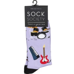 Purple Rock & Roll Socks>Sock Society Fashion