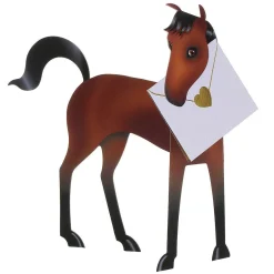 Chestnut Horse 3D Greetings Card>Special Delivery Shop