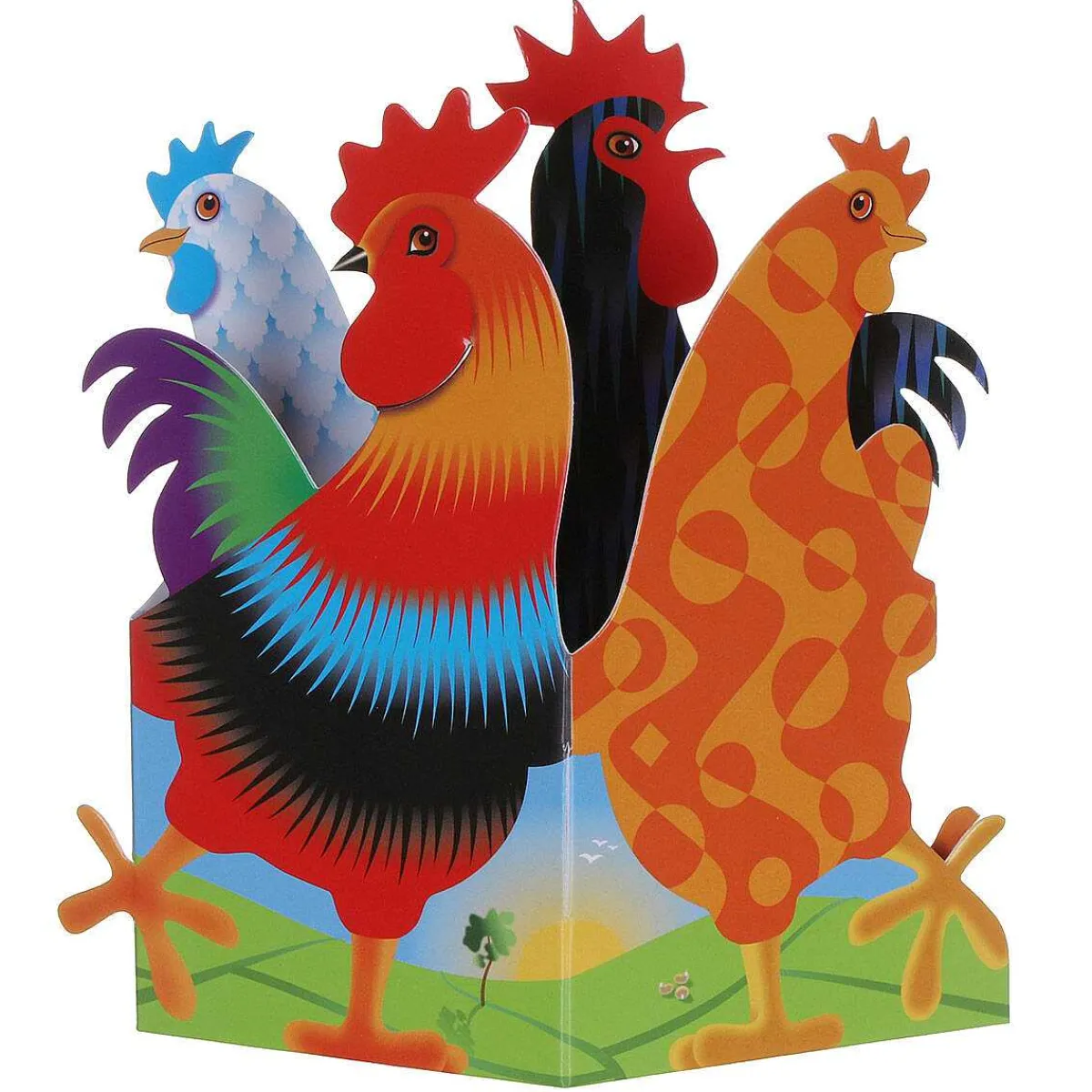 Doodle Doo Chickens 3D Greetings Card>Special Delivery Outlet