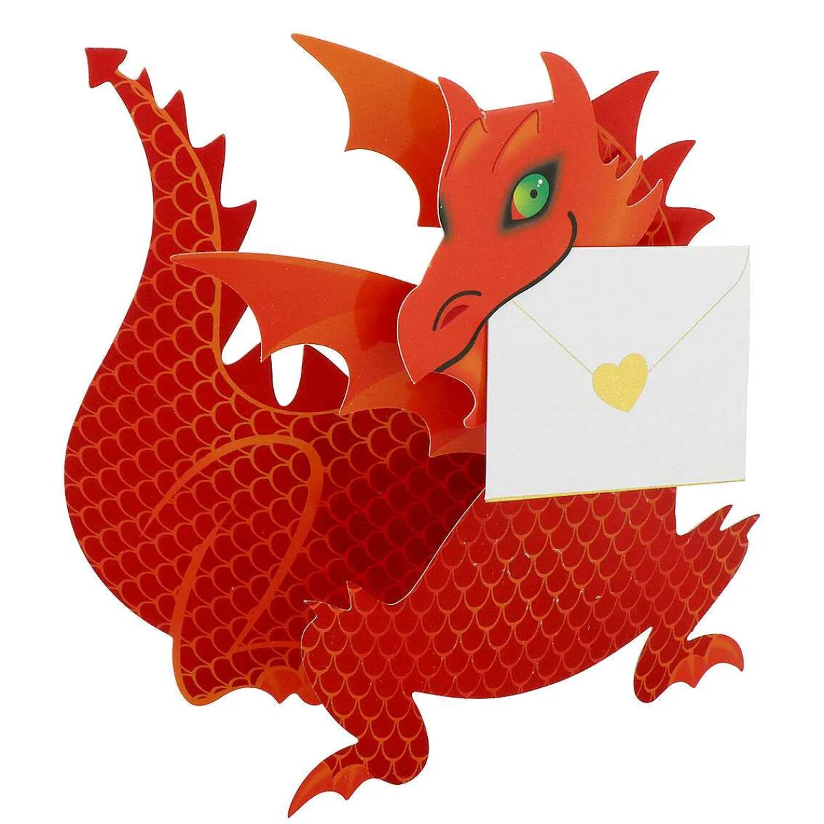 'Flame' Dragon 3D Greetings Card>Special Delivery Best