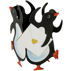 Party Penguins 3D Greetings Card>Special Delivery Fashion