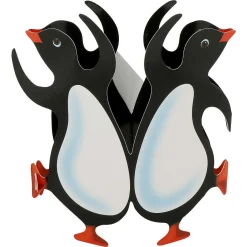 Party Penguins 3D Greetings Card><noscript><img width=