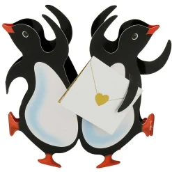 Party Penguins 3D Greetings Card><noscript><img width=