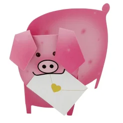 'Pink Piggy' 3D Greetings Card>Special Delivery Clearance