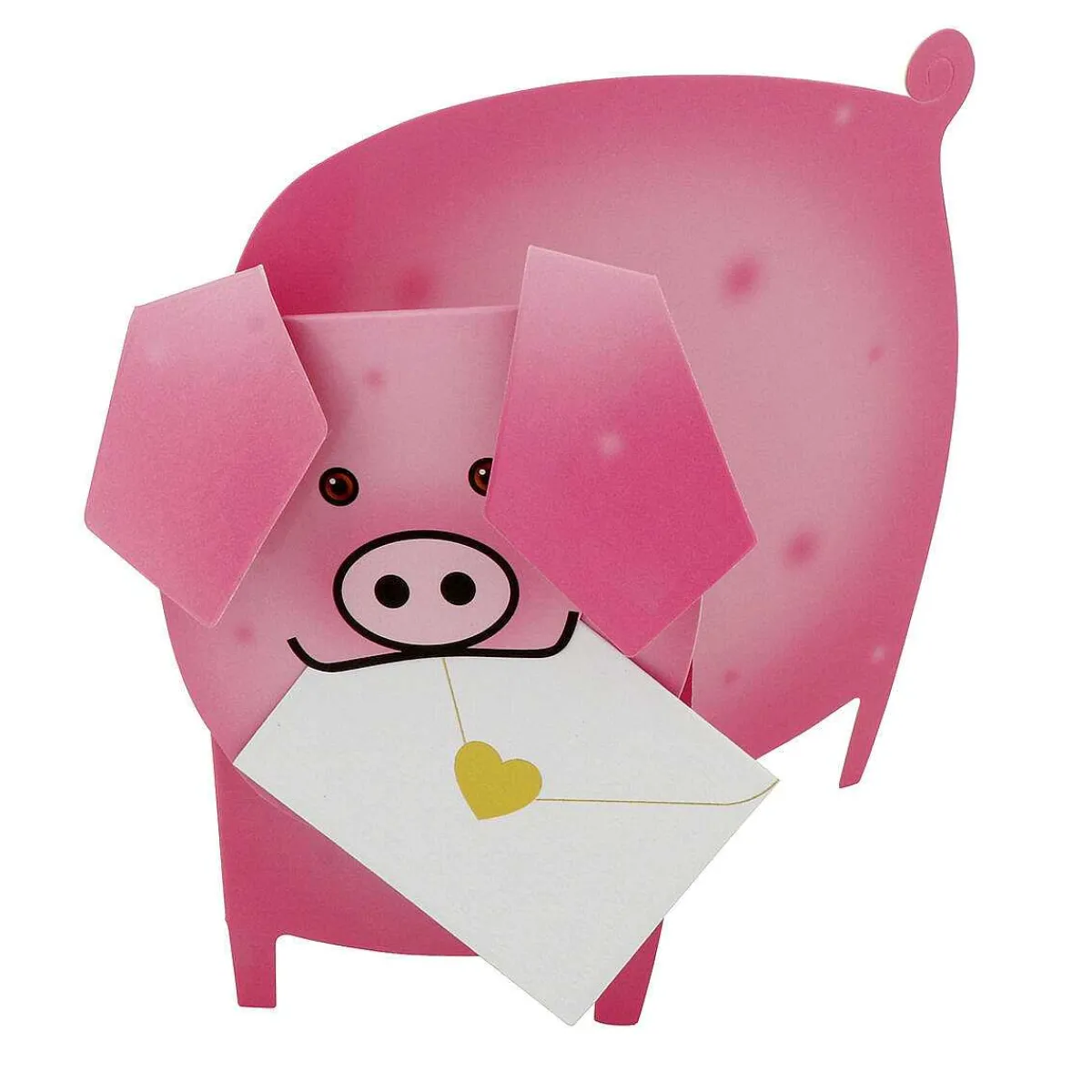 'Pink Piggy' 3D Greetings Card>Special Delivery Clearance