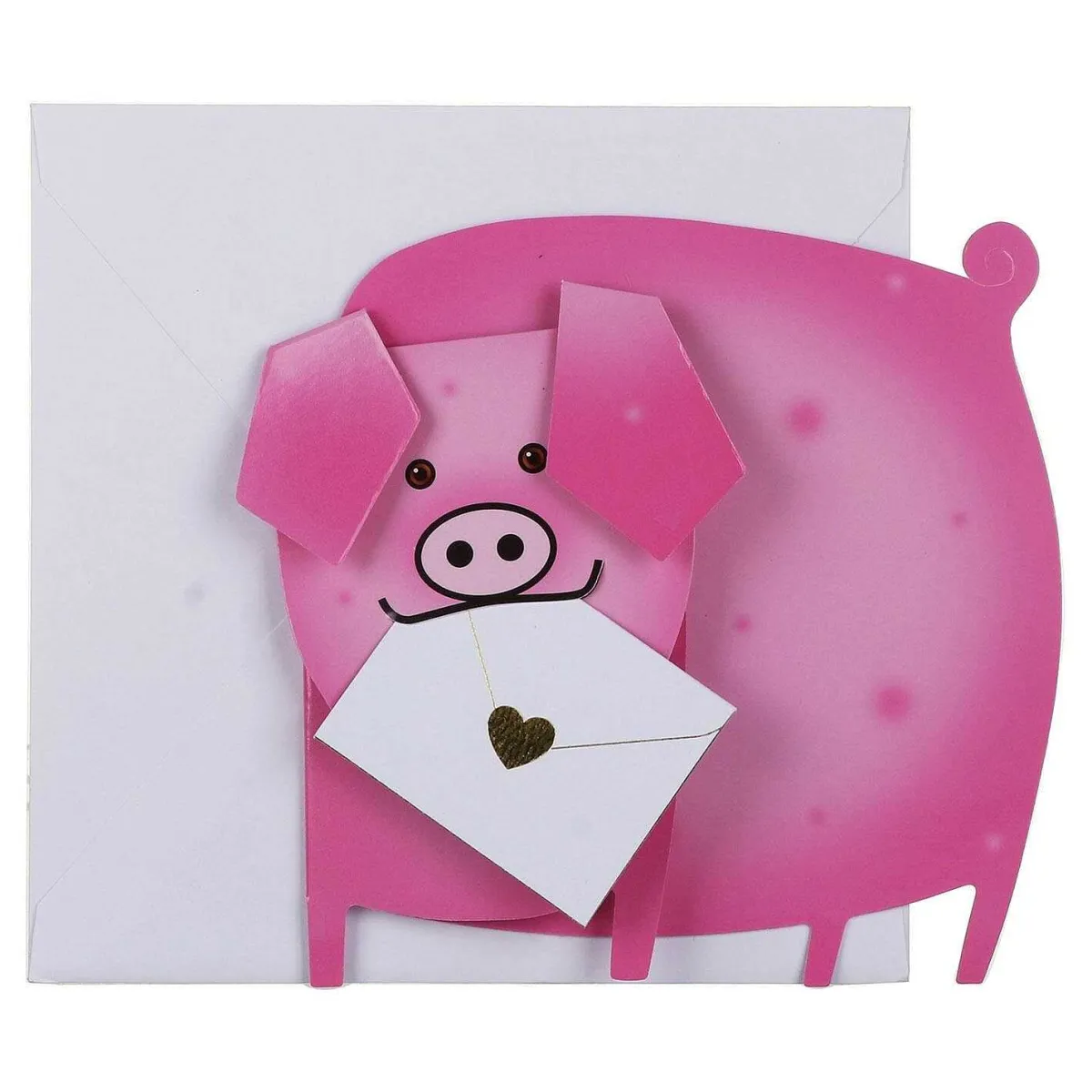 'Pink Piggy' 3D Greetings Card>Special Delivery Clearance