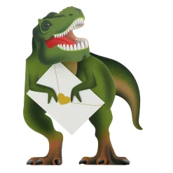 Rex Dinosaur 3D Greetings Card>Special Delivery Best