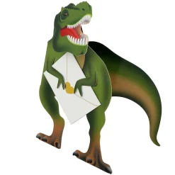 Rex Dinosaur 3D Greetings Card><noscript><img width=