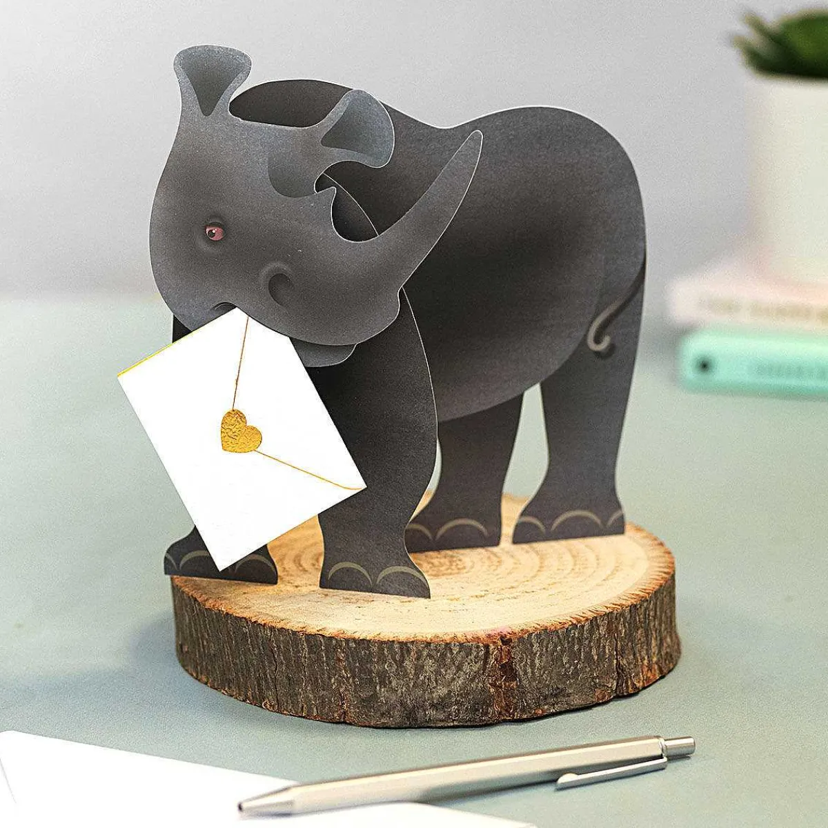 Ronny The Rhino 3D Greetings Card>Special Delivery Flash Sale