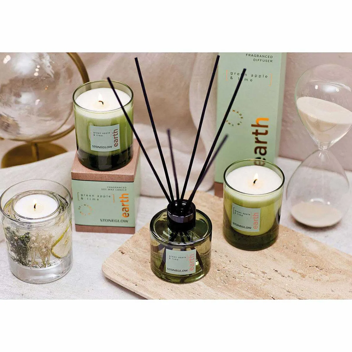 Elements Earth Green Apple & Lime 100Ml Reed Diffuser>Stoneglow Online