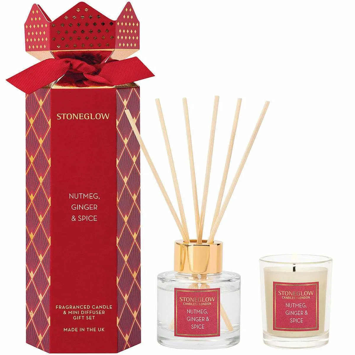 Seasonal Collection Nutmeg, Ginger & Spice Cracker Gift Set>Stoneglow Outlet
