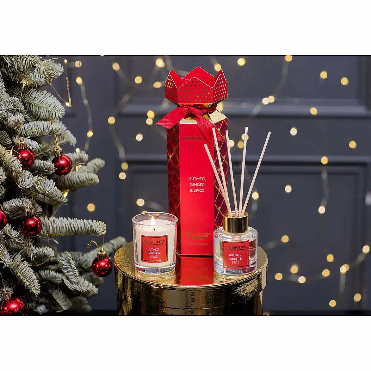 Seasonal Collection Nutmeg, Ginger & Spice Cracker Gift Set>Stoneglow Outlet