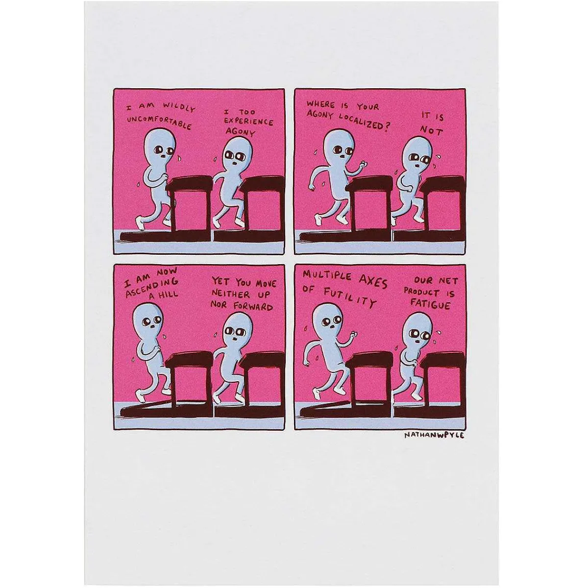 'Agony' Greetings Card>Strange Planet Sale