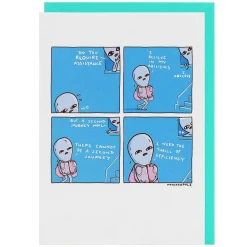 'Efficiency' Greetings Card>Strange Planet Online