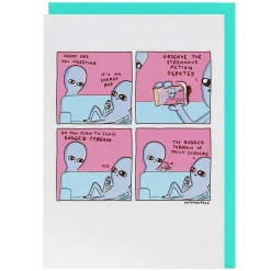 'Energy Rod' Greetings Card>Strange Planet New