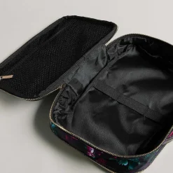 Becaaii Black Floral Medium Travel Wash Bag><noscript><img width=