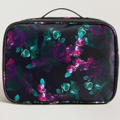 Becaaii Black Floral Medium Travel Wash Bag><noscript><img width=