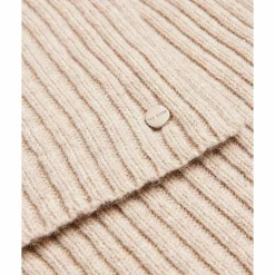 Berryys Taupe Wool And Cashmere Blend Ribbed Scarf><noscript><img width=