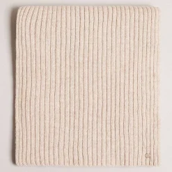 Berryys Taupe Wool And Cashmere Blend Ribbed Scarf><noscript><img width=