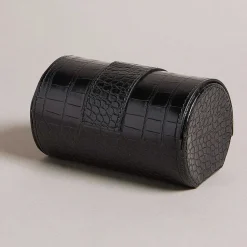 Cliive Croc Effect Black Watch Roll Case><noscript><img width=