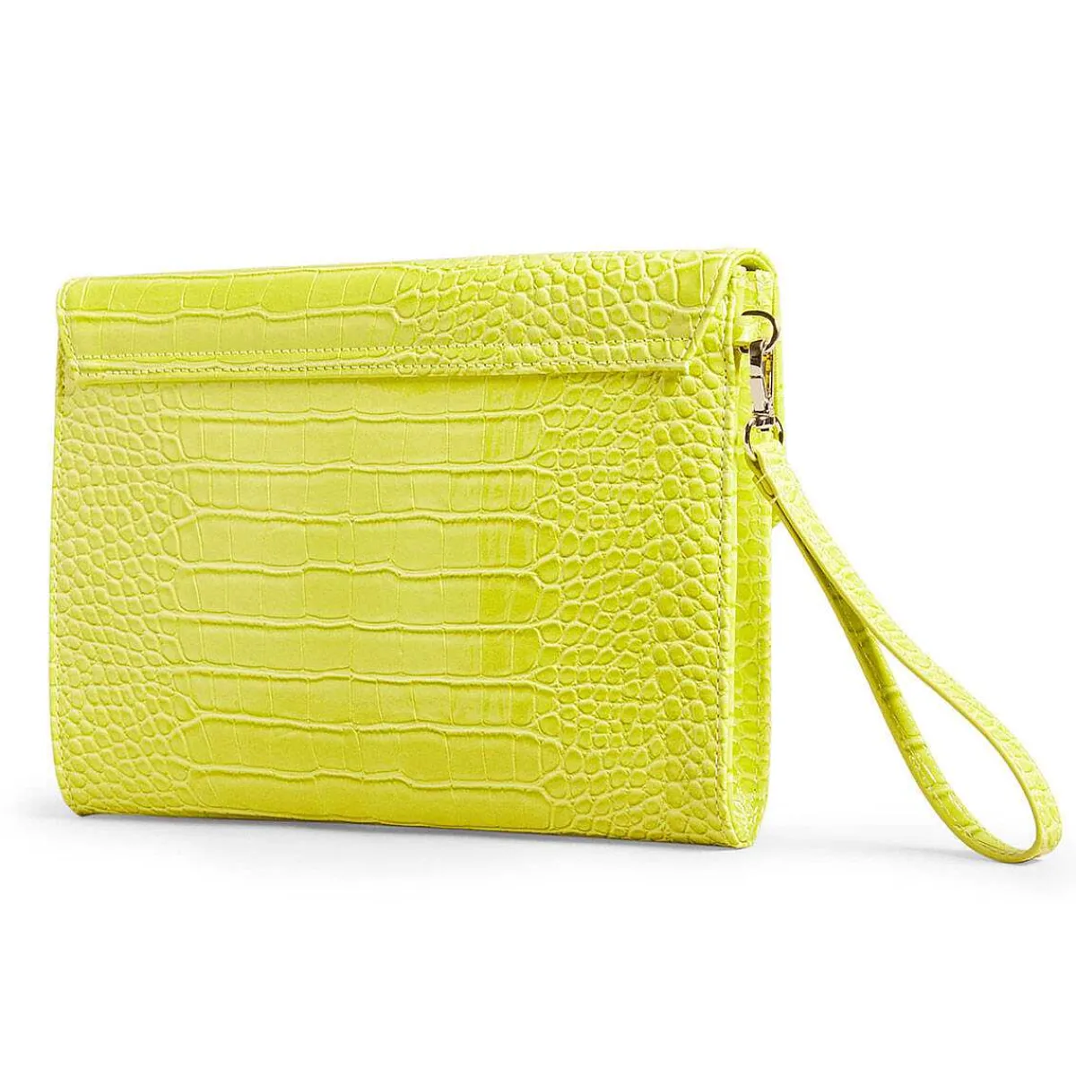 Crocey Lime Croc Envelope Pouch>Ted Baker Fashion