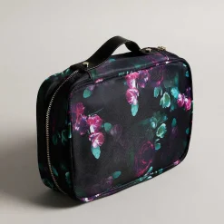 Haritte Black Floral Small Hanging Travel Wash Bag>Ted Baker Best Sale