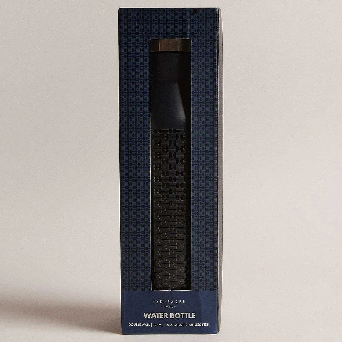 Jamesa Geometric Pattern Dark Blue Water Bottle>Ted Baker New