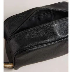 Kaiiro Black Faux Leather Washbag><noscript><img width=