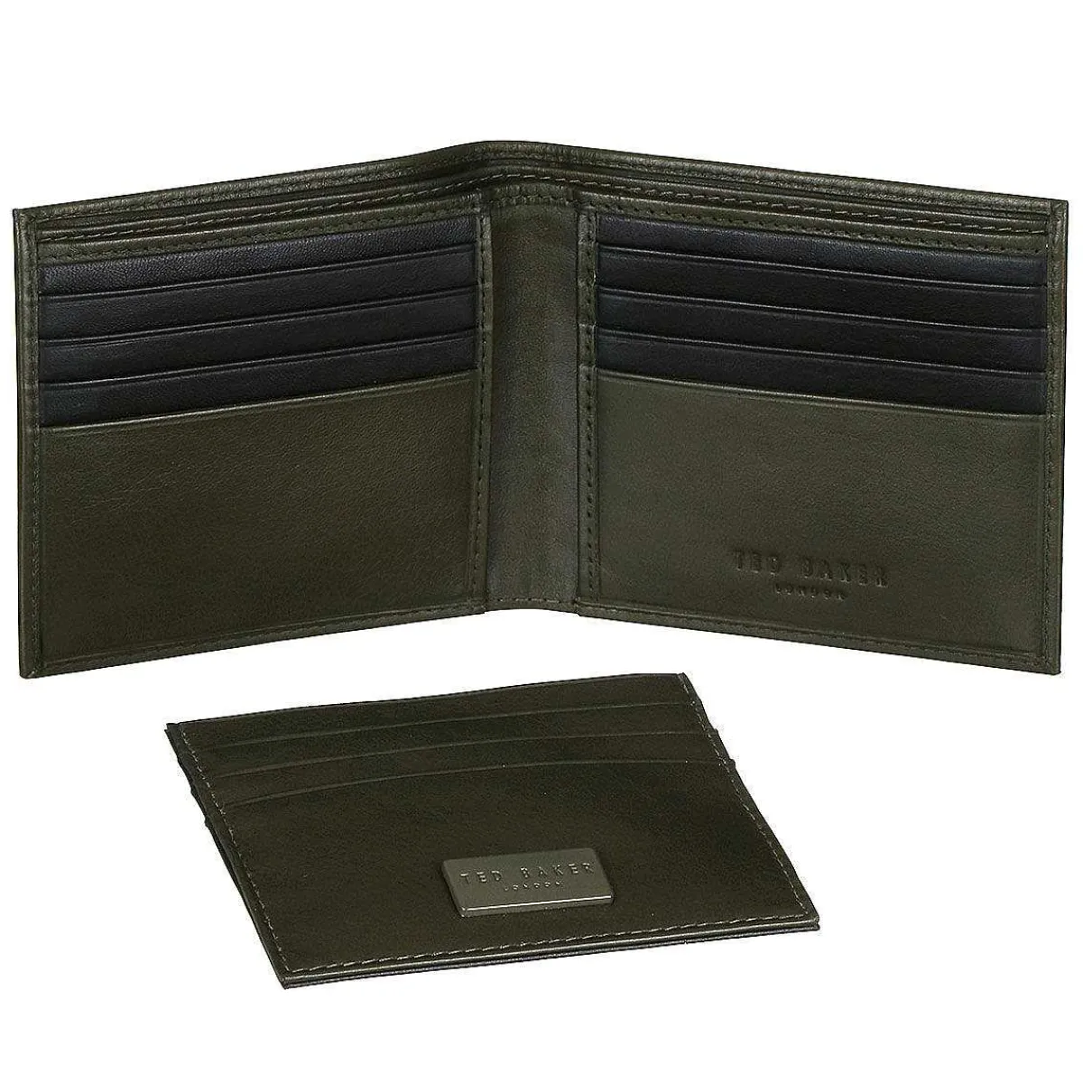 Loane Khaki Leather Wallet And Card Holder Gift Set>Ted Baker Clearance