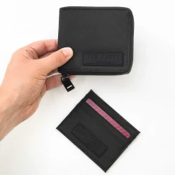Nealset Black Satin Nylon Wallet Gift Set><noscript><img width=