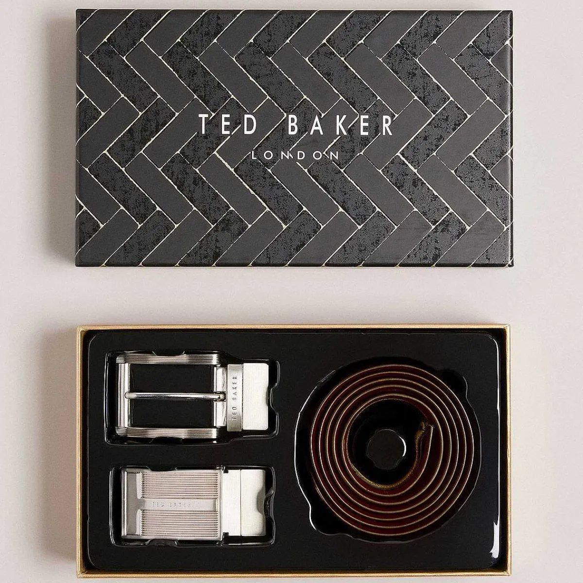 Newbey Brown Leather Belt In A Box>Ted Baker Shop