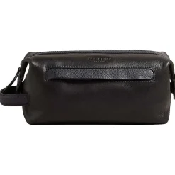 Raylon Black Waxy Leather Washbag>Ted Baker New