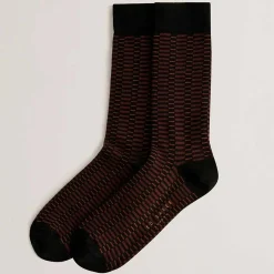 Sokkone Brown Patterned Men's Crew Socks>Ted Baker Clearance