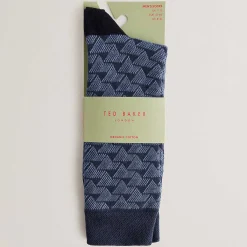 Sokksev Blue Patterned Men's Crew Socks>Ted Baker Outlet
