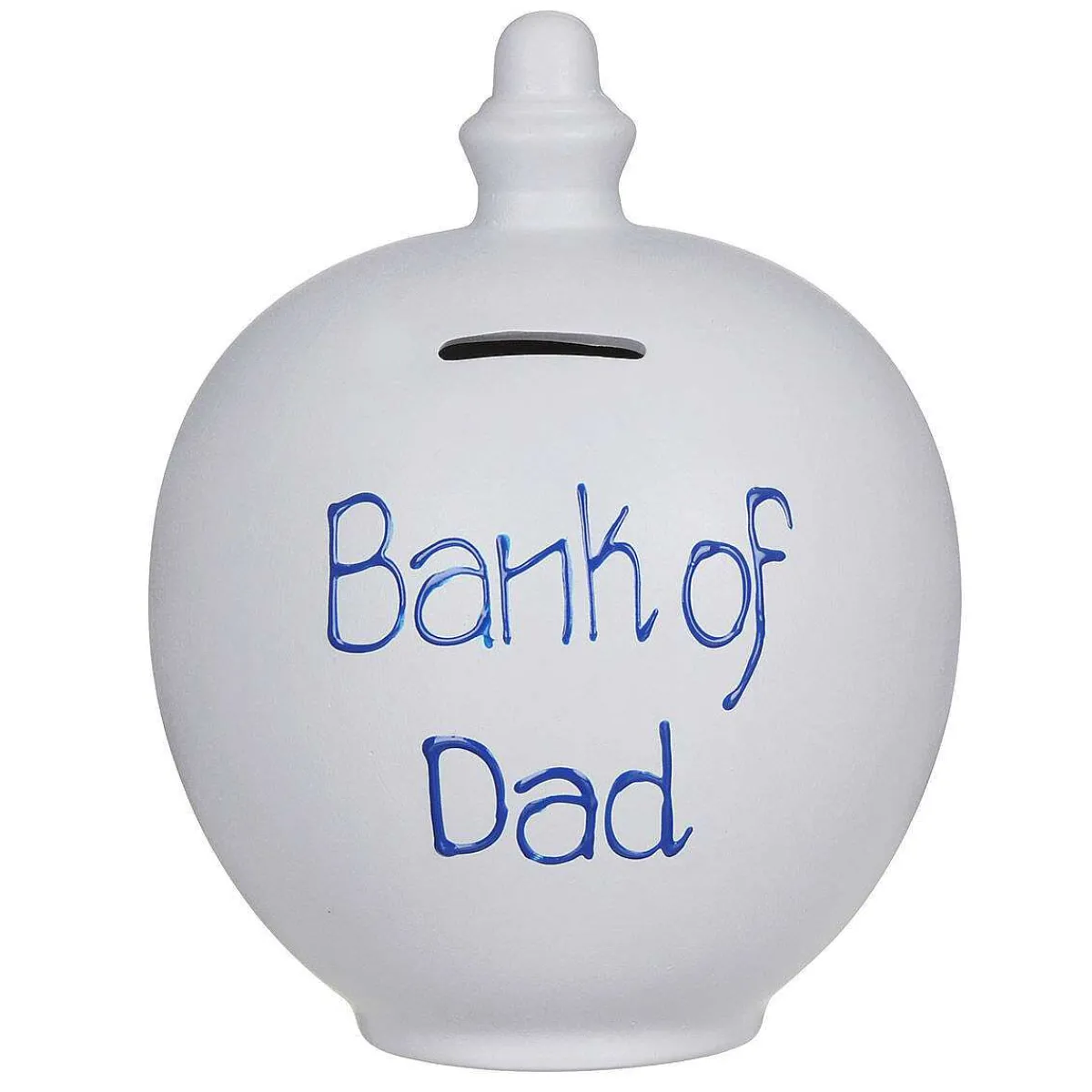 'Bank Of Dad' Blue On Grey Money Pot>Temptation New