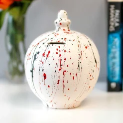 Black & Red Splatter Money Pot>Temptation Cheap