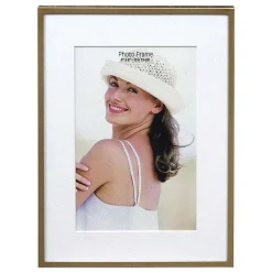 Brushed Gold Narrow Edge Frame With Mount 4X6>Temptation Store