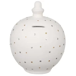 Cream With Gold & Silver Spots Money Pot>Temptation Cheap