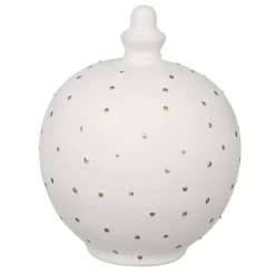 Cream With Gold & Silver Spots Money Pot>Temptation Cheap