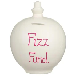 'Fizz Fund' Pink On Cream Money Pot>Temptation New