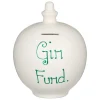 'Gin Fund' Green On Cream Money Pot>Temptation Flash Sale
