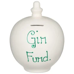 'Gin Fund' Green On Cream Money Pot>Temptation Flash Sale