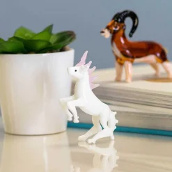 Glass Pink And White Unicorn>Temptation Cheap