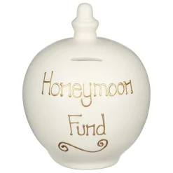 'Honeymoon Fund' Gold On Cream Money Pot>Temptation Clearance