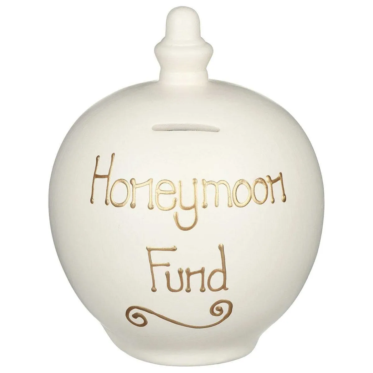 'Honeymoon Fund' Gold On Cream Money Pot>Temptation Clearance