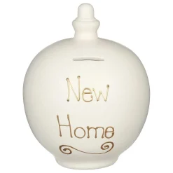'New Home' Gold On Cream Money Pot>Temptation Cheap