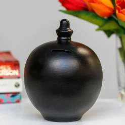 Personalisable Black Money Pot>Temptation Store