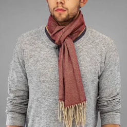 Red Striped Men's Scarf>Temptation Hot