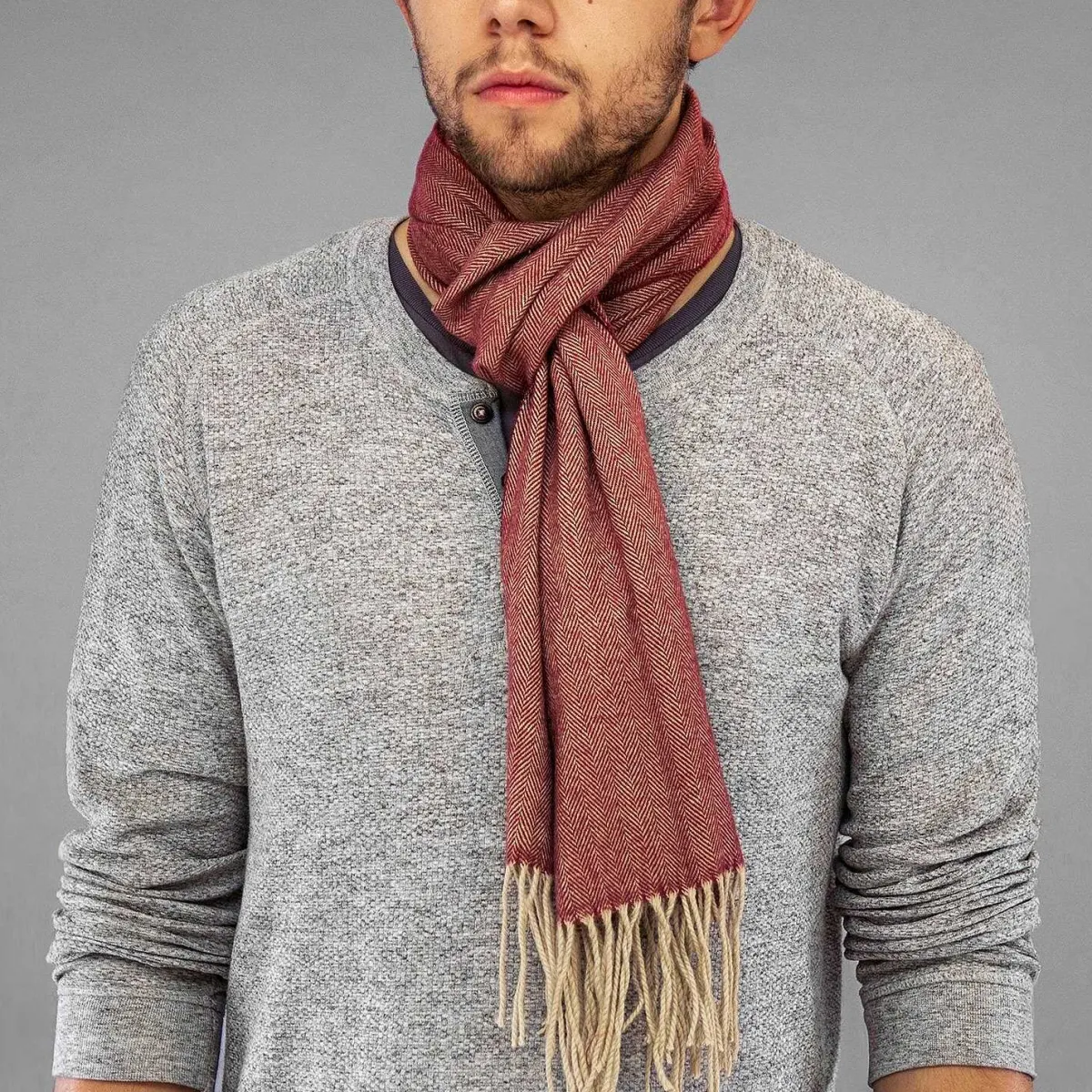 Red Striped Men's Scarf>Temptation Hot