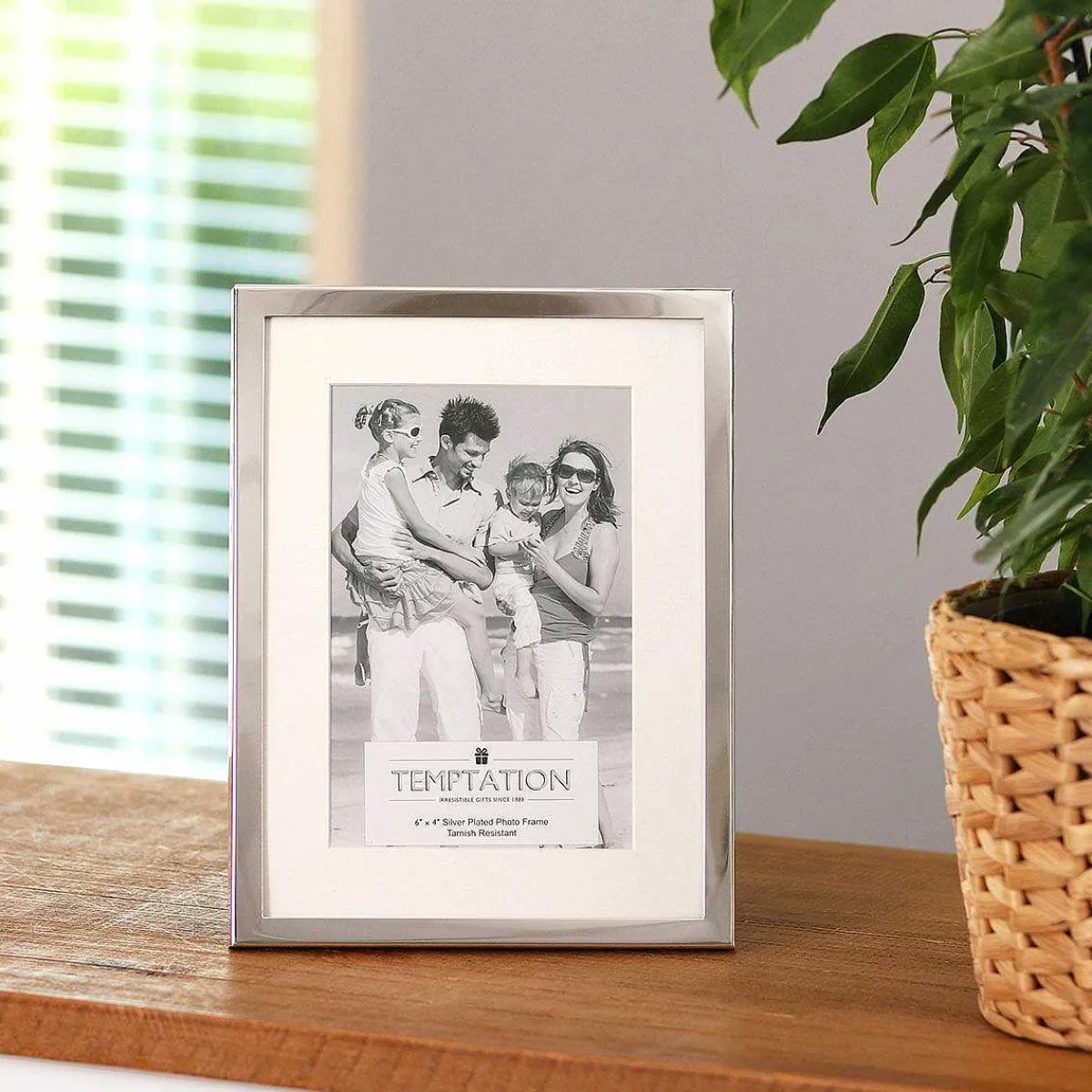 Silver-Plated Mounted Frame 4X6>Temptation Cheap